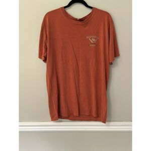 Hang‎ Loose Hawaii Color Wash Tee Shirt Men's Size L Orange Short Sleeve Cotton